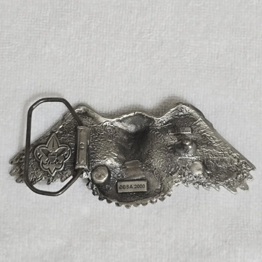 Vintage 2000 Boy Scouts of America Eagle Scout Belt Buckle Solid Fine Pewter 5